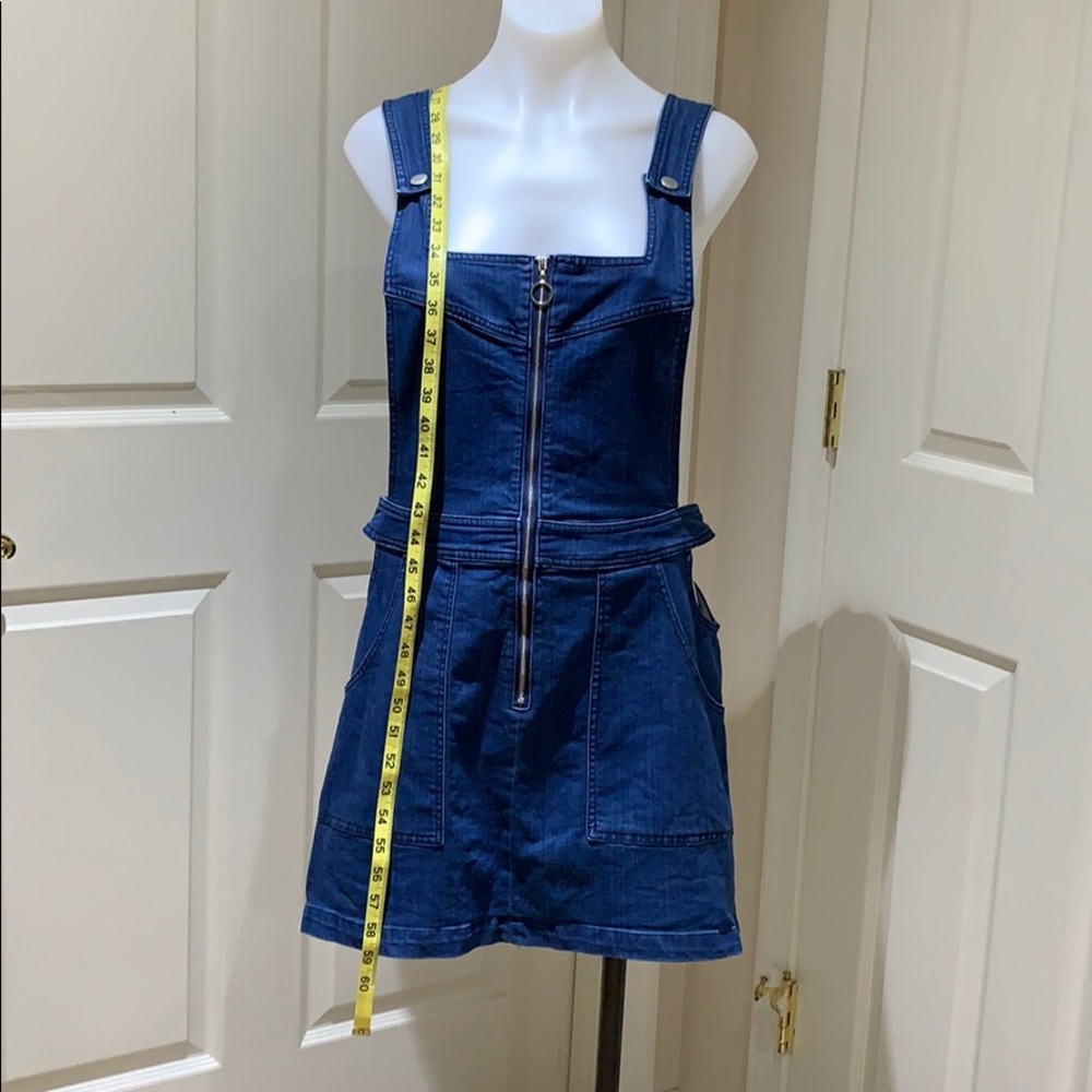 Jean overalls mini dress